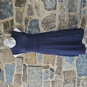 Boden Sleeveless Fit & Flare Sweater Dress Womens Sz 6R Faded Dark Blue